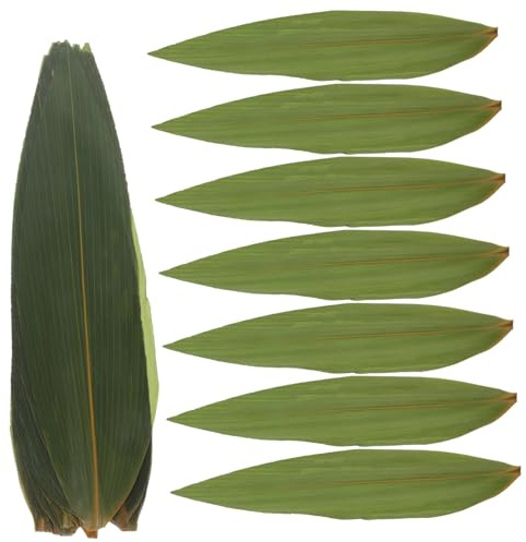 TOPPERFUN Esterilla Sushi de Hojas Verdes para Decoración de Sushi y Sashimi 100 Piezas, Hojas Naturales para Adornos Seguros y Saludables en Reuniones