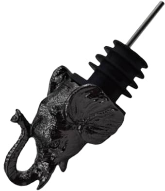 Kirsite Elephant Head Bottle Stopper Decorative Elephant Head Wine Stopper Stable Wine Pourer Add Charm to Parties Collectible Bottle