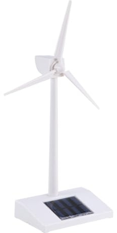 GALPADA Riproduzione Di Turbina Eolica Da Tavolo in Plastica Abs Bianca, Mulino a Vento Solare Educativo Senza Batterie, Giocattolo Didattico Per Ragazzo Ragazza e Decorazione Per Ufficio e Casa