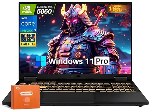 ASUS TUF F16 Gaming Laptop, 14th Gen Intel 16-Core i7-14650HX, NVIDIA RTX 5060 8GB GDDR7 GPU, 16 FHD+ 165Hz G-SYNC Display, 32 GB DDR5 RAM, 1 TB SSD, Wi-Fi 6E, RGB Backlit Keyboard, Windows 11 Pro
