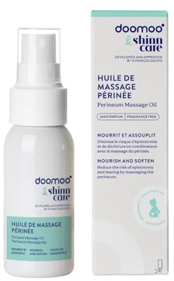 doomoo x Shinncare Damm Massageöl - Natürlich & Beruhigend, zur Vorbeugung von Dammrissen, Anwendung vor und nach Geburt, Massageöl für Intimbereich, Vegan, Dermatologisch getestet (50ml)