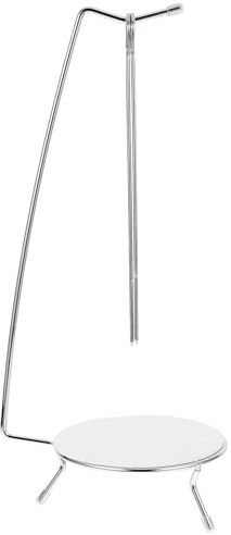 YARNOW Support Suspendu pour Brochettes à Griller en Acier Inoxydable avec 2 Aiguilles Rack Vertical Compact pour Grillades Ustensile Cuisine Extérieur pour Grillades en Plein Air