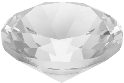 GARIOUANS Großer Acryl Briefbeschwerer mit Künstlichen Diamanten Vasenfüller Klar für Valentinstag Hochzeit und Romantische Geschenkideen