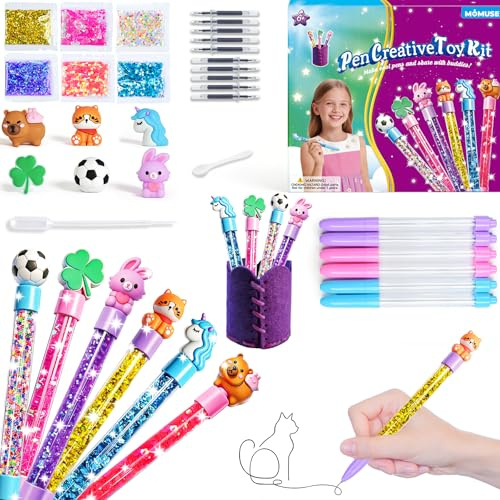 MOMUSE Stifte Selber Machen Set mit DIY-Stifthalter, Nähset | Geschenk für 6 7 8 Jahre, Bastelset Kinder ab 6 Jahre, Spielzeug für Mädchen 9-12 Jahre, Geschenke für Geburtstag, Ostern