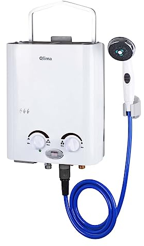 Qlima Chauffe-eau Portable à Gaz 1010 Blanc Chauffe-Eau Instantané Chaudière