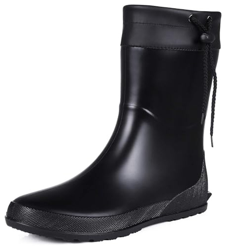 Asgard Women's Mid Calf Rain Boots Portable Lightweight Gardening Boots