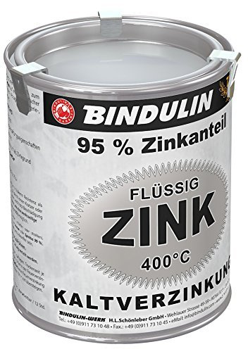 Bindulin Flüssig-Zink Dose Farbe: silber i (125 ml) inkl. Pinsel von E-Com24
