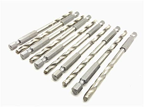 2,5 mm HSS-G Bohrer mit Sechskantschaft HSS geschliffen Spiralbohrer mit Bit-Aufnahme VE 10 Stück