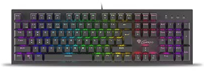 GENESIS Thor 300 - Teclado Gaming Mecanico Español con Retroiluminación RGB, Interruptores OUTEMU Red, N-Key Rollover, Negro