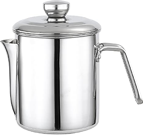 1.8L Fettabscheider Edelstahl,Küche Fettabscheider Kann Am Induktionsherd Erhitzt WerdenFür Das Abschöpfen Von Fett Aus Soßen Und Suppen 1300ML
