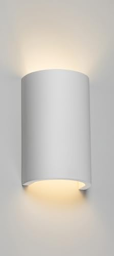 Knightsbridge 230V G9 40W Curved Up and Down Plaster Wall Light