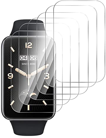 GIOPUEY Protector de Pantalla para Xiaomi Mi Band 7 Pro, [6 Unidades] HD Transparente TPU Suave láminas Protectora con Capa Oleófoba - Transparente