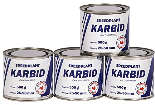 Karbid 2 kg (4x 500g) - Carbid Kabit Kabitt karbitt Karbit Karbid Extra Große Körnung 25-50mm - 4 Dosen