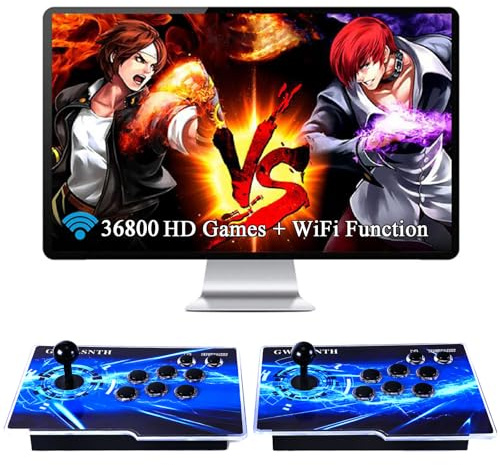 GWALSNTH 3D Pandora Box 18S Pro Arcade Games Console,36800 in 1 HD Video Game Machine,WiFi Function,Search/Save/Hide/Pause Games,Up to 4 Players,Sparated Joysticks …