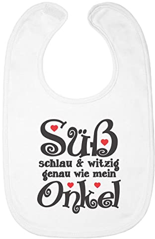 Shirtgeil Baby Lätzchen Süß Schlau und Witzig genau wie mein Onkel Geschenk Latz Baby