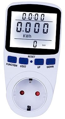 Homoyoyo Energiemessgerät Digitales Wattmeter Mit Hintergrundbeleuchtung Leistungsmessgerät Spannungssteckdose Für Stromverbrauchsmessung Und Kostenanalyse