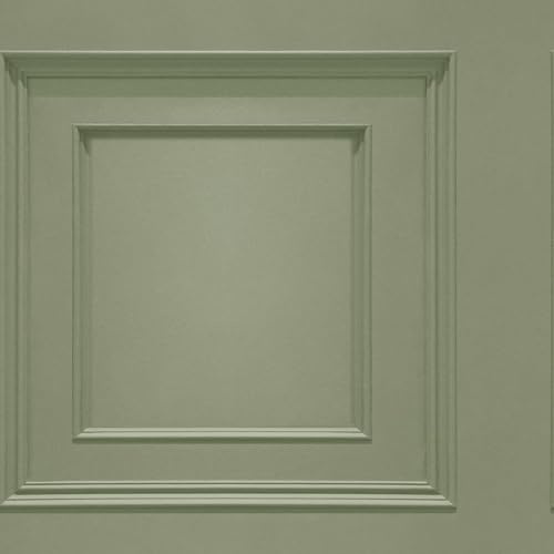 Oliana Wood Panel Sage Green Wallpaper - Modern Contemporary Realistic - Trendy Stylish Feature Wall