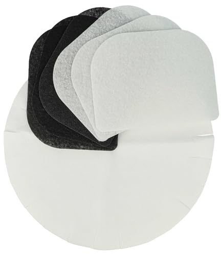 vhbw 3 x Carbon Filters, 6 x Paper Filters, 3 x Grease Mist Filters Compatible with DeLonghi F895, F891 Fryer - 12 Piece Filter Set
