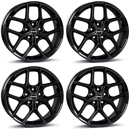 4x Llantas Borbet Y 7x16 ET45 5x108 black glossy