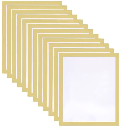 QUARKZMAN 30 Stück A4 Magnetrahmen, Info-Rahmen Selbstklebend Aufklappbarer Magnetrahmen mit Magnetverschluss, Bilderrahmen für Dokumente, Poster, Hinweise,Gold (31.5 x 25cm)
