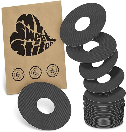 MySweetStitch 25 Ringpatches für Katheter klein rund Black | Stabilisiert ablösende Ränder, Mitte bleibt frei, wasserfest und flexibel, bis zu 15 Tage Halt