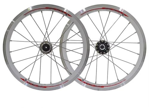 TLTDSMY Kinder 16 Zoll Fahrrad Laufradsatz V-Bremse Faltrad Vorne Hinterrad Set 20H Single Speed Nabe mit 11T Schwungrad Doppelwand Alufelgen 22mm