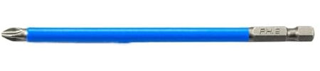 Magnetic Anti Slip Long Reach Electric Screwdriver Bits 1/4 Hex Shank Precision PH2 Single Phillips/Cross Head Power Tools(150mm)