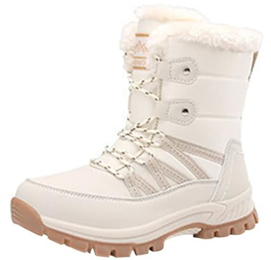 Botte Femme Hiver Talon Bottines Femme Beige 39 Chaussures d'hiver confortables en coton, bottes antidérapantes pour femmes, bottes de neige Waetpoof Botte Marron Femme Bottines Femme 42 (Beige, 38)