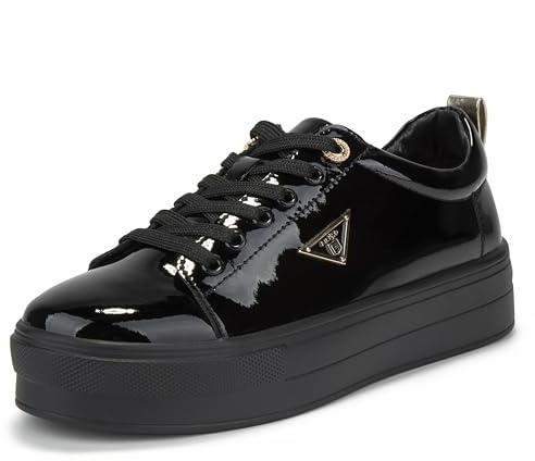 FILIPPO Sneaker da donna con plateau in pelle – scarpe da donna – scarpe basse, Nero , 37 EU