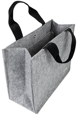 SIGEL BA430 Borsa Desk Sharing Basic M - feltro sintetico - grigio chiaro - 36 x 28 x 15 cm