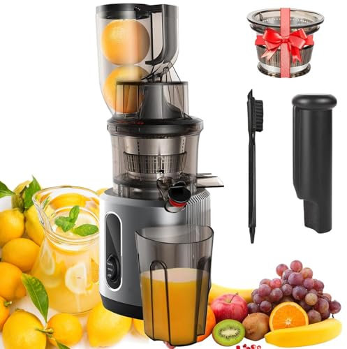 Exprimidor Eléctrico De 200 W, Exprimidor De Prensa En Frío Doméstico De 40 A 65 RPM, Exprimidor Automático De Limón Y Naranja, Extractor De Jugo Con Tolva De Alimentación De 75 Mm, Sin BPA