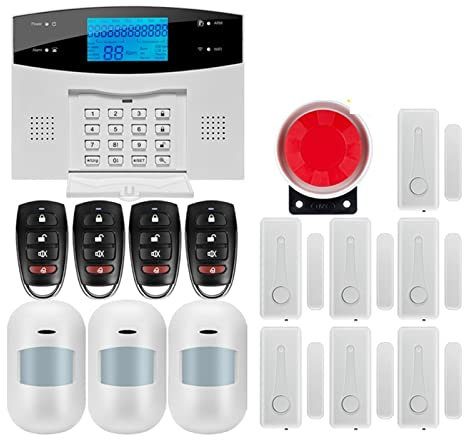 Système de sécurité Domestique Système d'alarme de sécurité à Domicile sans Fil GSM for l'application Tuya avec détecteur de Mouvement Compatible(G2BW16)