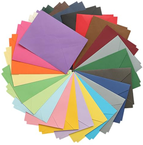 Maykafay 50x Buste B6 17,5 x 12,5 cm Buste Colorate per Matrimoni, Biglietti D'auguri, Inviti