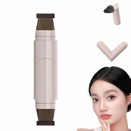 Doppelkopf Eyeliner Stempel, Eye End Stempel für Frauen, Wing Tip Pen, Doppelendmarke, Schnell Trocknend Und Wasserfest, Allwetter-Eyeliner-Make-up Für Alle Augenformen (Braun)