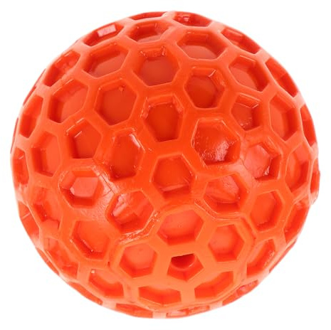 CLISPEED Pelota para Mascotas Parlante de Goma Juguete Chirriante para Perros Pequeños Diseño de Panal para Mejorado para Interiores y Exteriores