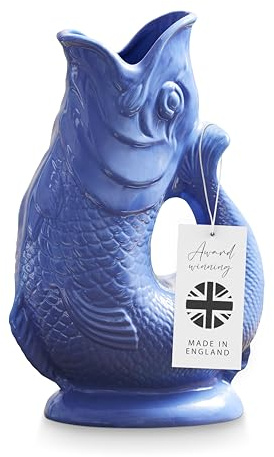 Wade Brocca per pesci, realizzata a mano in terracotta, iconica tradizione britannica, prodotta a Stoke-on-Trent, 0,6 l, blu mare