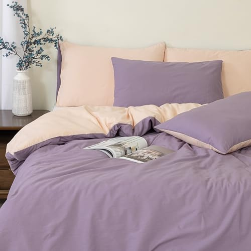 MHG Living Single Reversible Duvet Cover, 100% Cotton, Single Bedding Sets | Duvet Cover,Single Duvet Cover,Soft Duvet Cover Set,Button Closure,Duvet Covers With 1 Pillow Case,Quilt Cover (135x200)