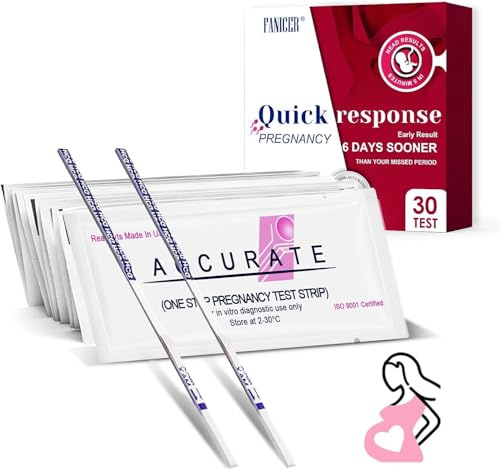 30 Stück Schwangerschaftstest Frühtest, Frühschwangerschaftstest mit Früherkennung von 10 mIU, Pregnancy Test, ultraempfindlicher Schwangerschaftstest