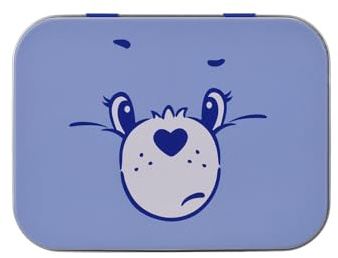 Home-Flair Kinder Pflaster-Box mit 24 bunten Motiv-Pflastern in Metalldose – Hautfreundlich & Wasserabweisend – Motive: Paw Patrol, Hello Kitty oder Glücksbärchis (Glücksbärchi Blau, 1 Box)