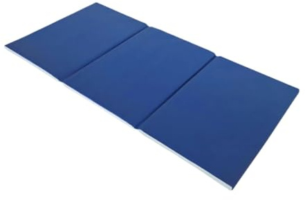Dreifach faltbare Trainingsmatte, dicke Gymnastikmatte, multifunktionale, Yogamatte, Pad for Yoga, Stretching, Tumbling für Yoga, Pilates & Gymnastik(Blue)