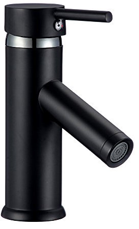 Design Badarmatur schwarz Wasserhahn Waschbecken Bad Armatur Waschtisch