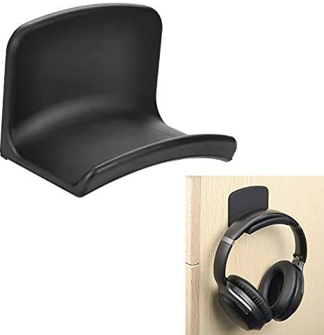 Avantree Neetto Headphone Hanger Holder Wall Mount, Headset Hook Under Desk, Universal Adhesive Stand for Gaming Headphones, Earphones, Cables - HS907