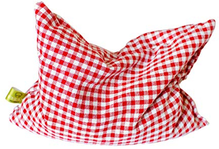 Miniblings Herbal Herb Pillow Cushion Health 24X19cm Checkered Squares White Red