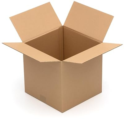 Faltkartons, 300 x 300 x 300 mm, 50 Stück | Kartons aus Wellpappe | Ideal für Warensendungen