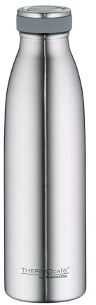 ThermoCafé drinking bottle, insulated water bottle, insulated bottle, thermos flask, Stainless Steel, Mat Steel, 0,5 l