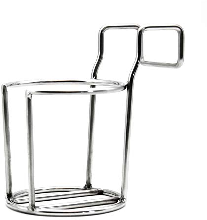 intergrill Tassenhalter Becherhalter aus Edelstahl | Strandkorb Zubehör für Becher Tassen Flaschen | Outdoor geeignet & rostfrei | 8 cm Durchmesser