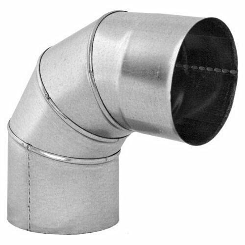 Prostko LTD Galvanised Steel 90 Degree Pipe Elbow - Silver