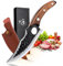DRAGON RIOT Couteau Viking et Cuisine Japonais - Professionnel Couteau de Boucher et Chasse avec Etui de Transport pour Extérieur et BBQ