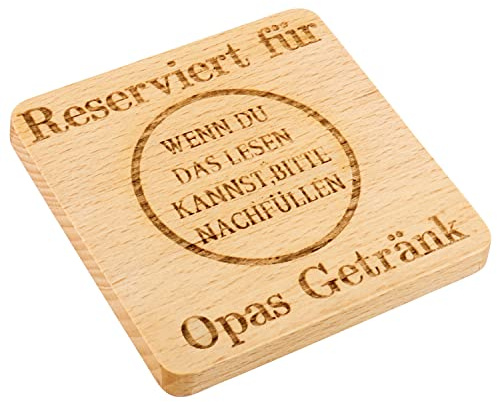 Shoppawhile Geschenke für Mama Papa zum Geburtstag Mama Papa Geschenk Lustige Untersetzer Holz Mama und Papa Muttertag Vatertag Geburtstagsgeschenk (Holzfarbe - Opa, 1)