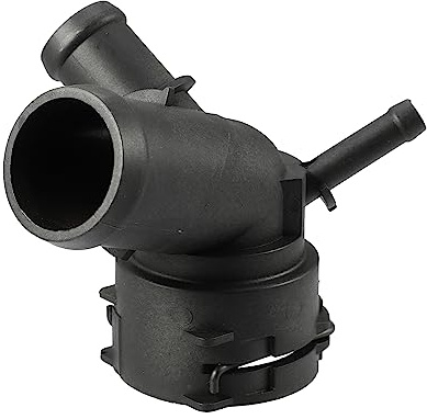 X AUTOHAUX Engine Coolant Hose Connector for Audi S3 2.0L A/T - 1 Pcs Black